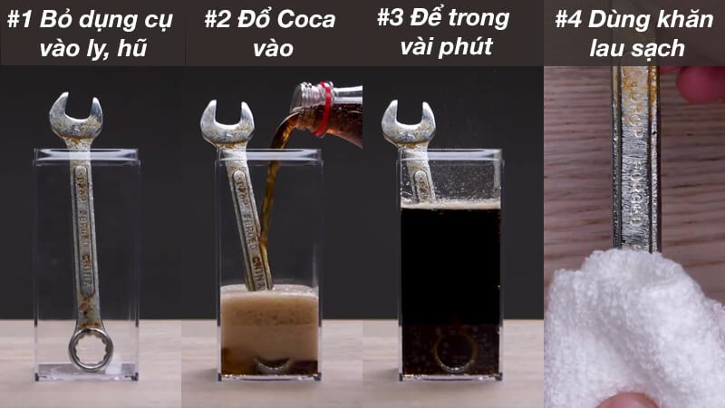 Cách tẩy rỉ sét bằng Coca cola